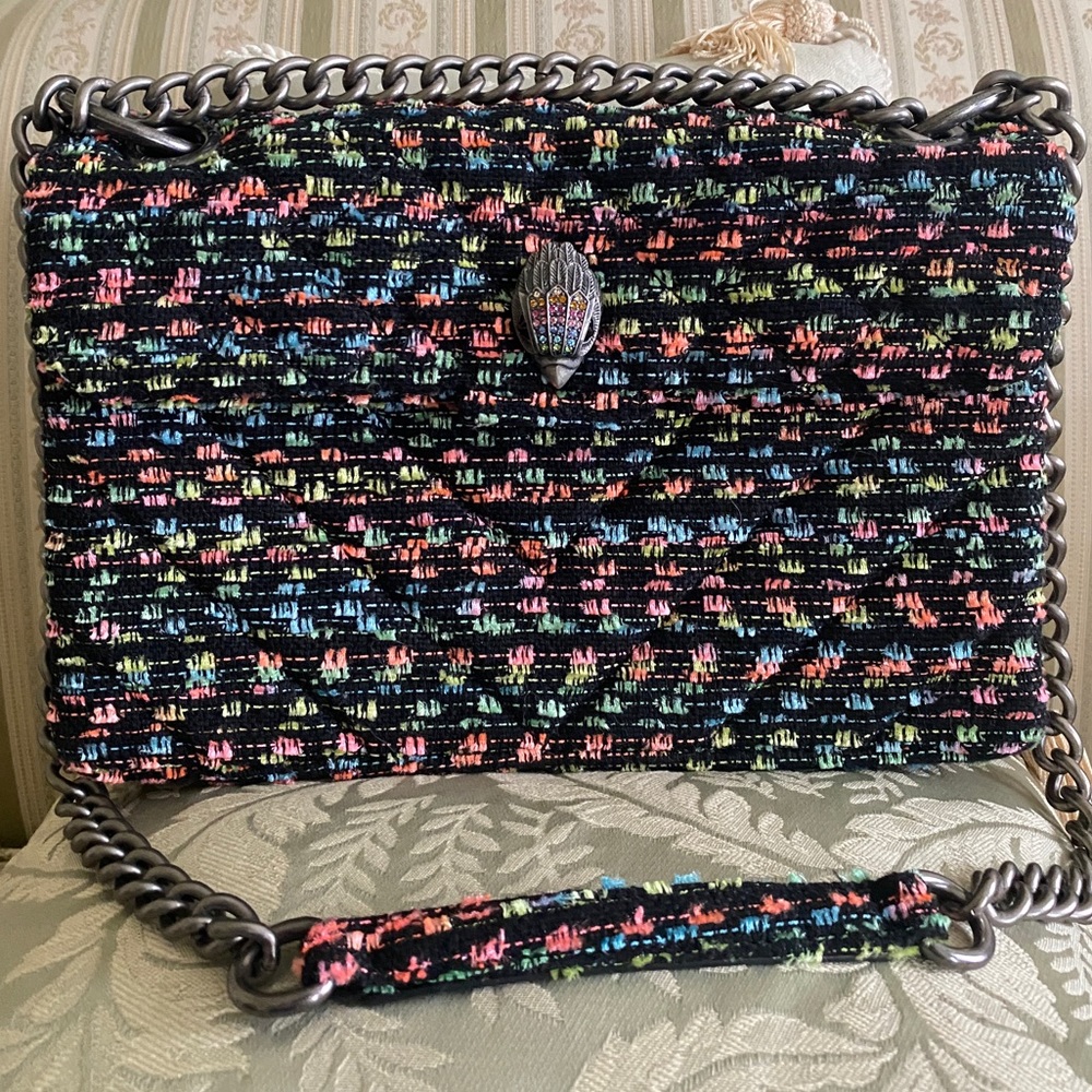 KURT GEIGER LONDON Large Kensington Tweed Shoulder Bag
